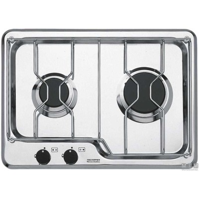 Stainless Steel Cooker Techimpex Burano 3-Burner 470 x 390 mm