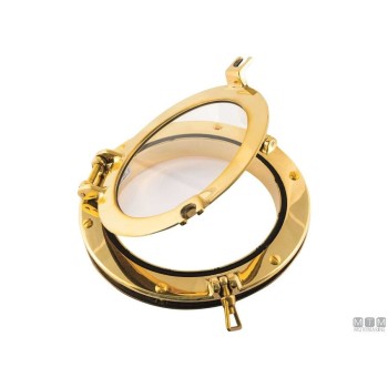 Portlight Round 470mm H50 Polished Brass