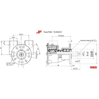 Water Pump Johnson f5b-9 10-24334-01