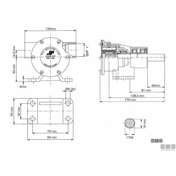 Johnson F7B Foot Mounted Engine Cooling Pump (1
