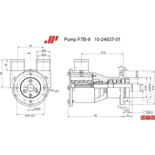 Water Pump Johnson F7B-9 Water Pump Johnson F7B-9