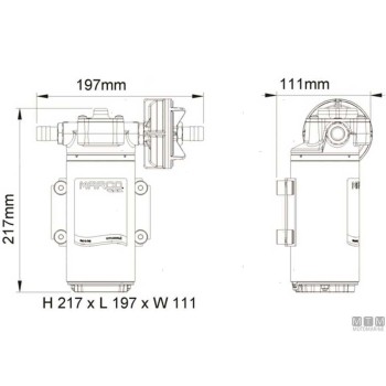 Self-Priming Circulation Pump Marco UP12-LP 12v Self-Priming Circulation Pump Marco UP12-LP 12v