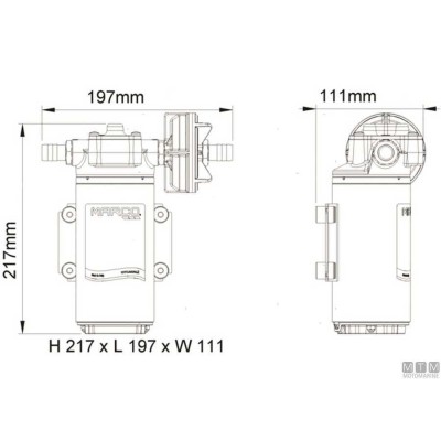 Self-Priming Circulation Pump Marco UP12-LP 12v