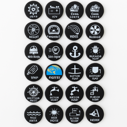 50 weiße selbstklebende Etiketten 14 x 12 mm für marine Schalter 50 weiße selbstklebende Etiketten 14 x 12 mm für marine Schalter