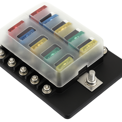 Fuse Holder for 6 Standard (Unival) Fuses 85 x 75 x H35mm