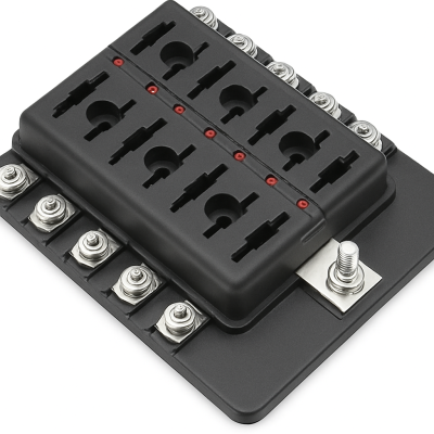Fuse Holder for 10 Standard (Unival) Fuses 85 x 100 x h35MM