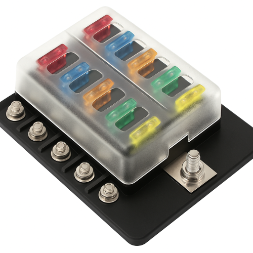 Fuse Holder for 10 Standard (Unival) Fuses 85 x 100 x h35MM