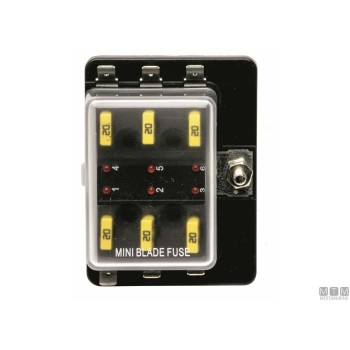 Compact 6-Position Fuse Box