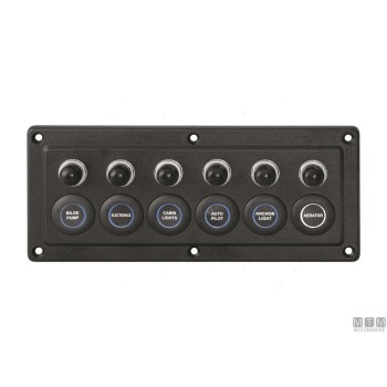 6-Position Microswitch Control Panel 210x90mm
