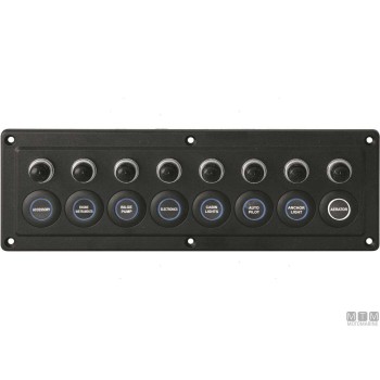 8-Position Microswitch Control Panel 270x90mm