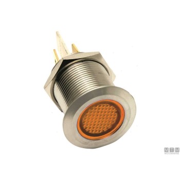 24V Ø19mm Yellow LED Indicator Light
