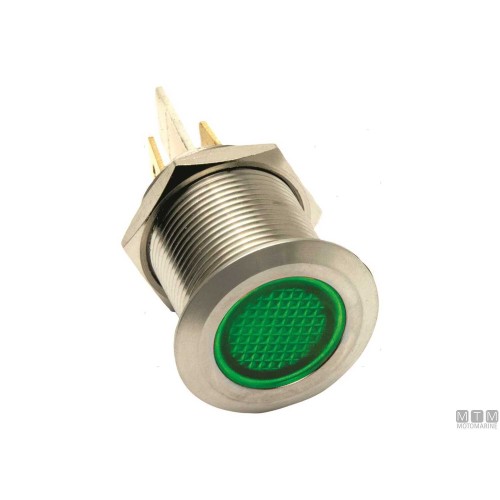 24V Green LED Indicator Light Ø19mm