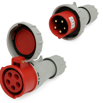 Electrical Connector IP67 Female 5 Poles 63amp