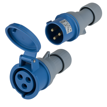 Electrical Connector IP44 Male 3 Poles 32amp