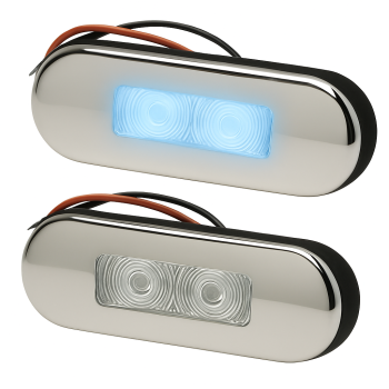 Elliptische LED-Höflichkeitsleuchte 86 x 31mm Weißes Tageslicht