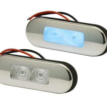 Elliptische LED-Höflichkeitsleuchte 86 x 31mm Blau