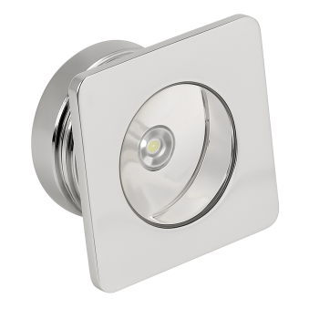 Chromed Led Courtesy Light Square 30 x 30mm cold light