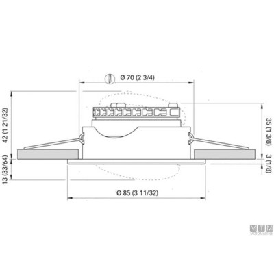 Led Spotlight Quick Nikita 85mm warm 3000 k°