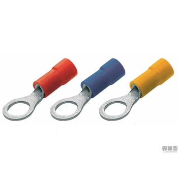 Insulated Ring Connectors for 5.3mm Hole, Suitable for 0.25-1.5MM Cable, Pack of 100