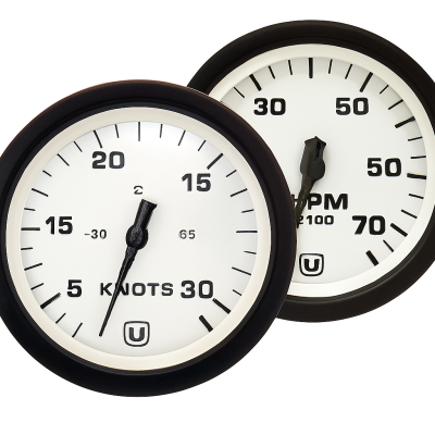 GPS Speedometer 60 Knots 85mm Uflex Ultra White 12/24V GPS Speedometer 60 Knots 85mm Uflex Ultra White 12/24V