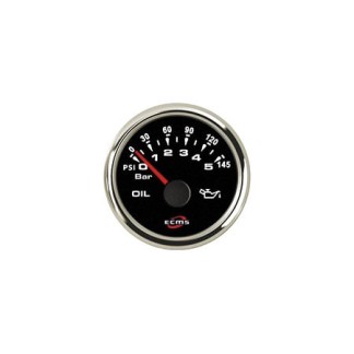 Ecms Black Chrome 12/24V Sewage Level Gauge E-1/2-F Ecms Black Chrome 12/24V Sewage Level Gauge E-1/2-F
