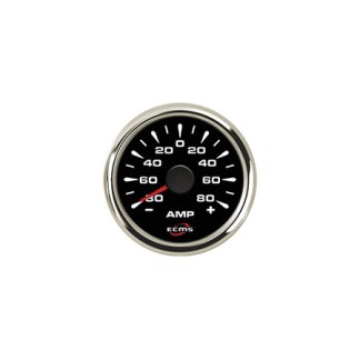 Indicateur de pression d’huile ECMS, 0-5 bar, noir et chrome, 12/24 V, D 52 mm Indicateur de pression d’huile ECMS, 0-5 bar, noir et chrome, 12/24 V, D 52 mm