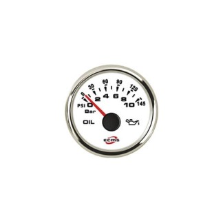 ECMS 10bar white oil pressure gauge ECMS 10bar white oil pressure gauge