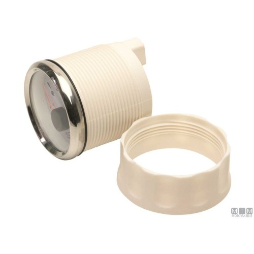 Oil Pressure Gauge White-Chromed ECMS 0-30 bar 52 mm Oil Pressure Gauge White-Chromed ECMS 0-30 bar 52 mm