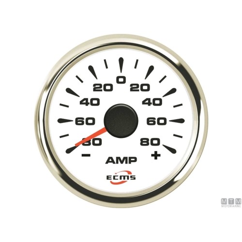 Oil Pressure Gauge White-Chromed ECMS 0-30 bar 52 mm Oil Pressure Gauge White-Chromed ECMS 0-30 bar 52 mm