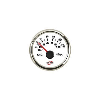 ECMS Voltmeter 12v white 52mm 8-32v ECMS Voltmeter 12v white 52mm 8-32v