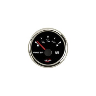 Rudder Angle Indicator ECMS Black- Chromed ( Port-Starboard) 52mm