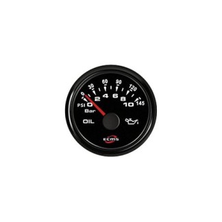 Ecms 12/24V All Black gauges Rudder Angle Gauge 52mm Ecms 12/24V All Black gauges Rudder Angle Gauge 52mm