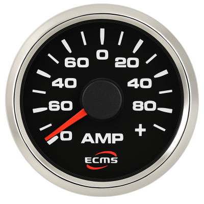 Analogic Ammeter with Shunt ECMS Black and Chromed -80+80a 52 mm Analogic Ammeter with Shunt ECMS Black and Chromed -80+80a 52 mm