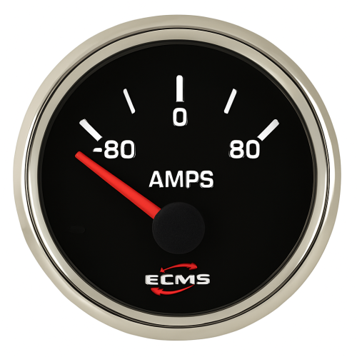 Analogic Ammeter with Shunt ECMS Black and Chromed -80+80a 52 mm Analogic Ammeter with Shunt ECMS Black and Chromed -80+80a 52 mm