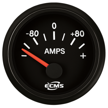 Analogic Ammeter with Shunt ECMS Black -80+80a 52 mm