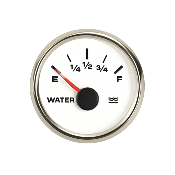 Ammeter with Shunt ECMS White Chrome 12/24V -150+150A 52mm Ammeter with Shunt ECMS White Chrome 12/24V -150+150A 52mm