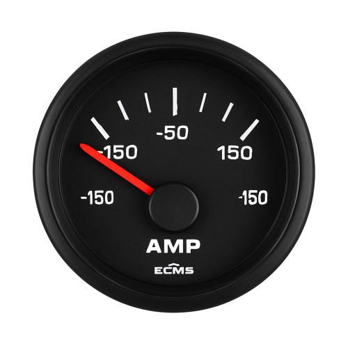 Amperemeter mit Shunt ECMS Komplett Schwarz -150 +150A Amperemeter mit Shunt ECMS Komplett Schwarz -150 +150A