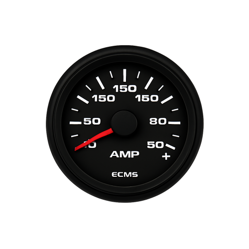 Amperemeter mit Shunt ECMS Komplett Schwarz -150 +150A Amperemeter mit Shunt ECMS Komplett Schwarz -150 +150A