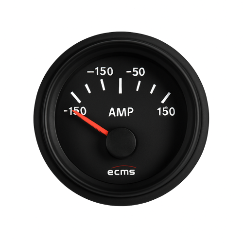 Amperemeter mit Shunt ECMS Komplett Schwarz -150 +150A Amperemeter mit Shunt ECMS Komplett Schwarz -150 +150A