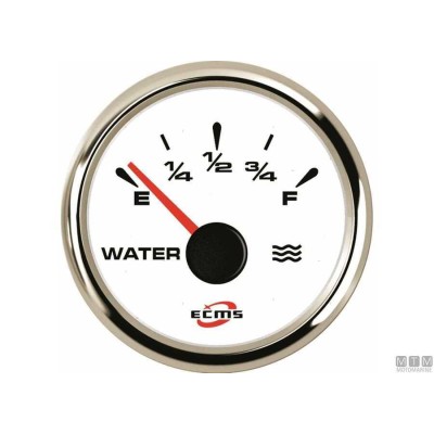 Trim Gauge ECMS White 0-190 Ohm 52mm