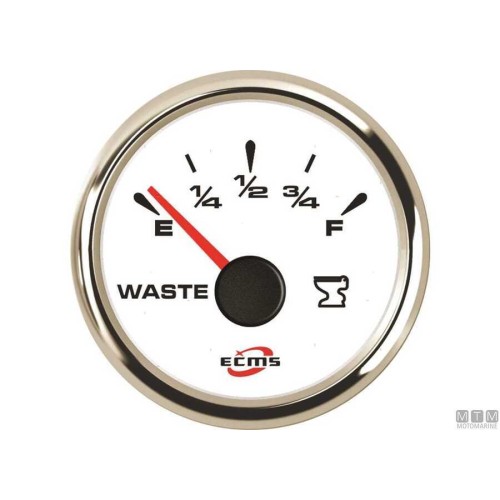 Trim Gauge ECMS White 0-190 Ohm 52mm