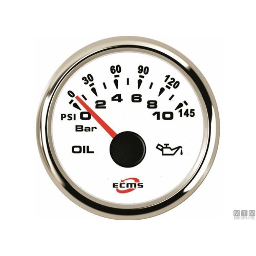 Trim Gauge ECMS White 0-190 Ohm 52mm
