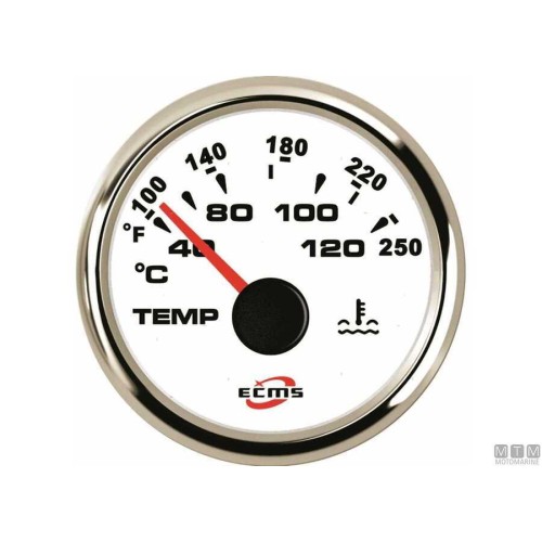 Trim Gauge ECMS White 0-190 Ohm 52mm