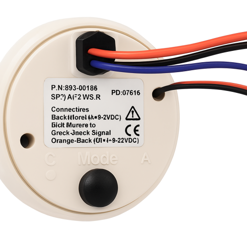 ECMS 52mm Trim Indicator 167-10 White and chromed