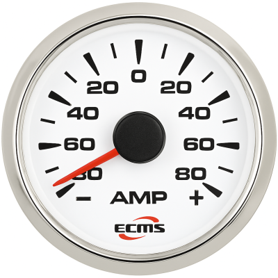 ECMS 52mm Trim Indicator 167-10 White and chromed
