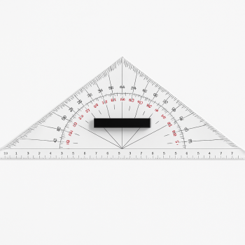 Plexi navigational protractor triangle mm 280 Plexi navigational protractor triangle mm 280