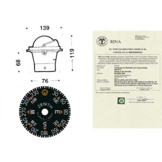 Navigation Compass Riviera Zenith BZ1 flush mount - Black - Standard