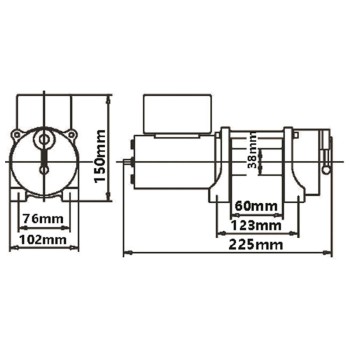 Electric winch Bada DV3000 1360kg Electric winch Bada DV3000 1360kg