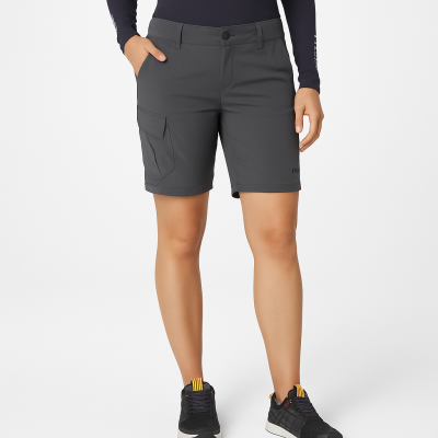 Helly Hansen QD Cargo-Shorts für Frauen, Größe 42 (28), Farbe: Ebony Grey