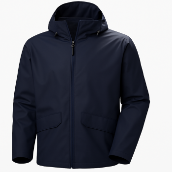 Hh Voss Rain Jacket Size S - Navy Blue